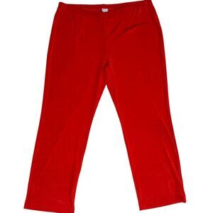Chico's Women's Travelers Size 4 (US 20/22) Red Pull-On Dress Pants Casual‎